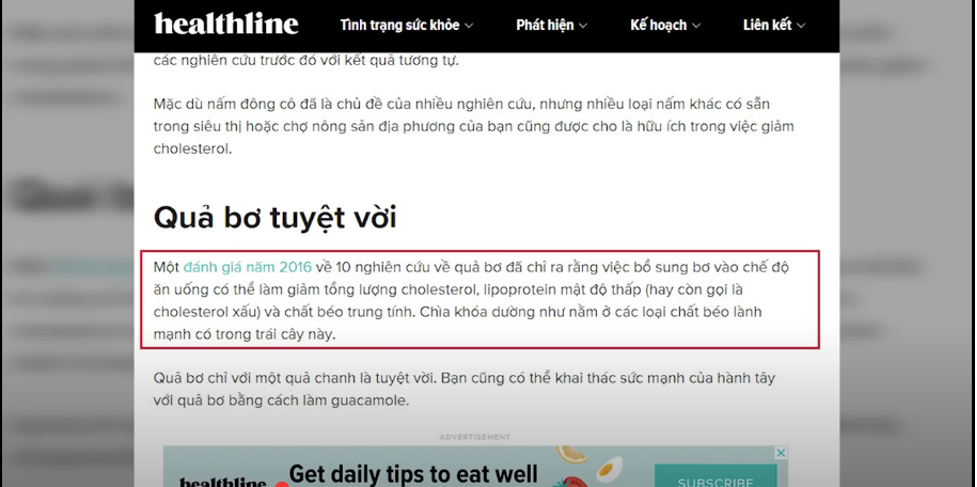 Mỡ máu cao nên ăn gì - Quả bơ
