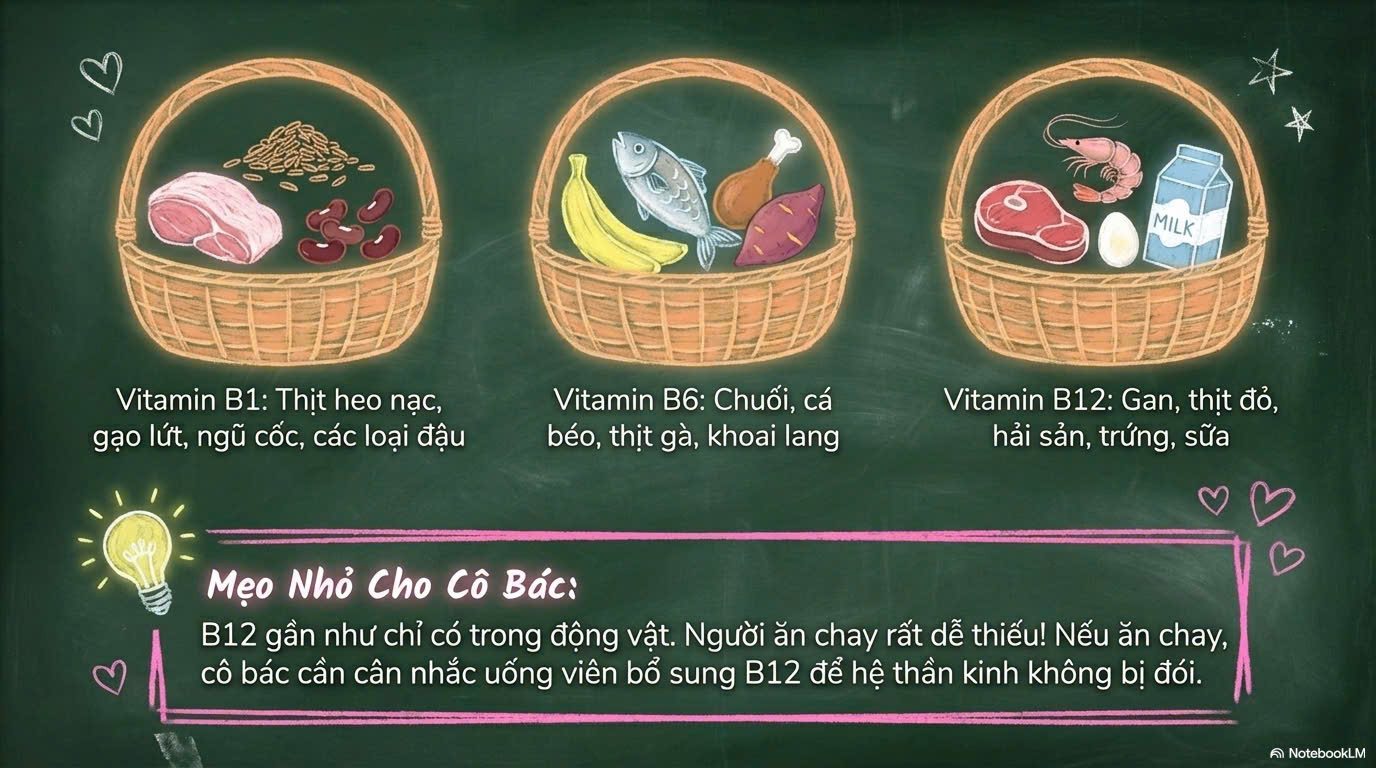 Vitamin nhóm B giúp bảo vệ dây thần kinh