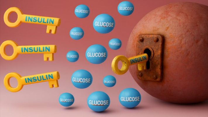 Kháng insulin khiến tế bào đáp ứng kém với insulin và glucose khó đi vào tế bào