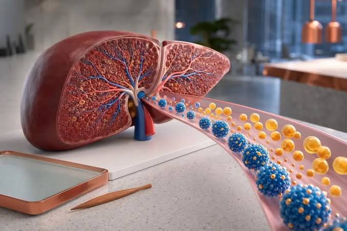 Gan chuyển một phần năng lượng dư thành triglyceride và vận chuyển vào máu qua VLDL